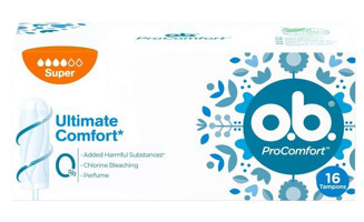 O.B. Ultimate Comfort Süper Tampon 16'lı