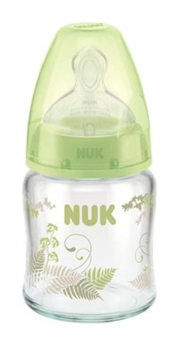 Nuk Silikon Yenidoğan 0-6 Ay Desenli Yeşil Biberon 120 ml