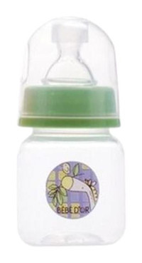 Bebedor Silikon Yenidoğan 0-12 Ay Desenli Yeşil Damaklı Biberon 60 ml