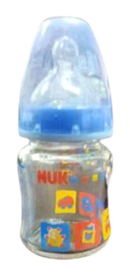 Nuk Silikon Yenidoğan 0-12 Ay Desenli Mavi Damaklı Biberon 120 ml