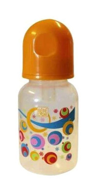 Bebedor Silikon 3+ Ay Desenli Turuncu Biberon 125 ml