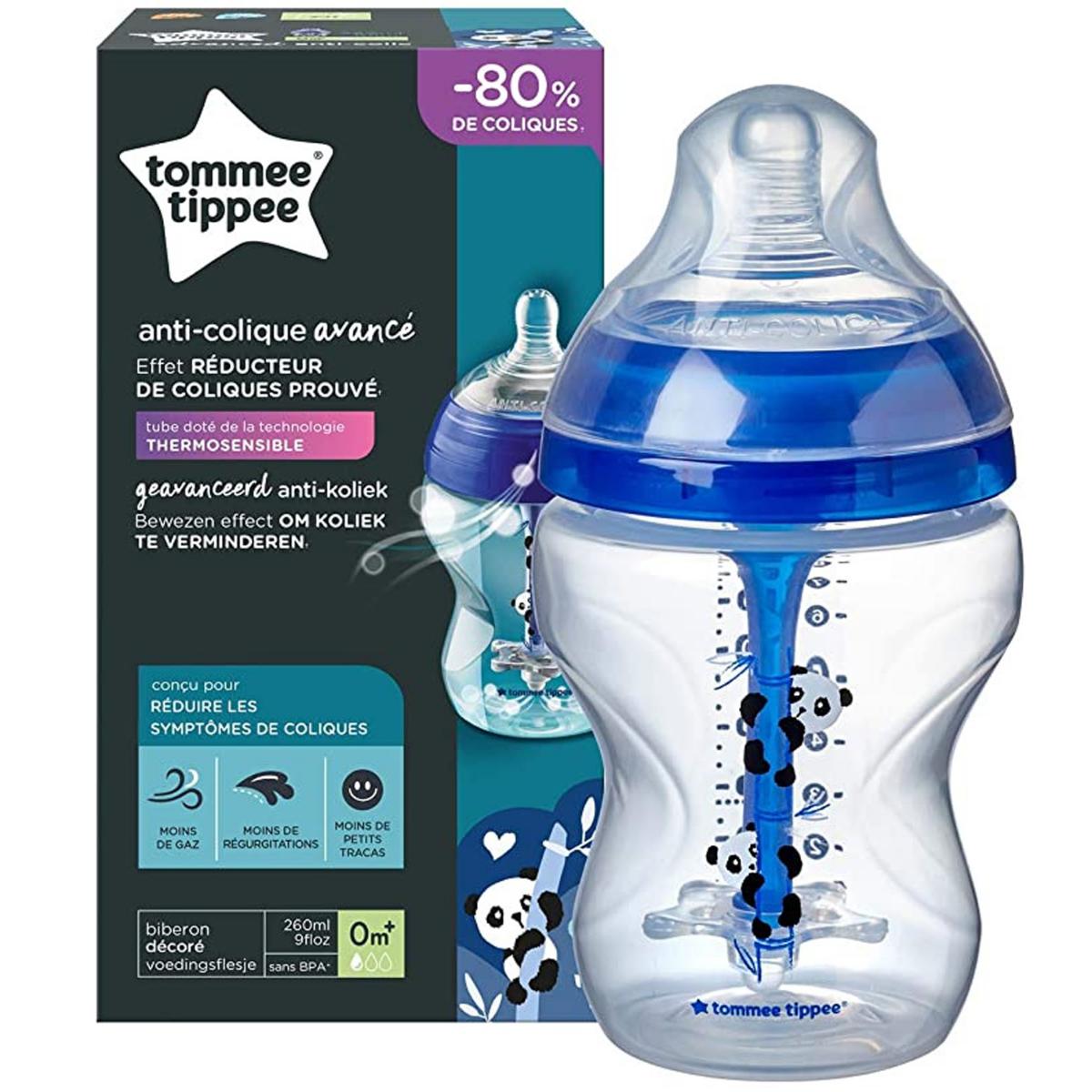 Tommee Tippee Silikon Yenidoğan 0+ Ay Mavi Damaklı Biberon 260 ml