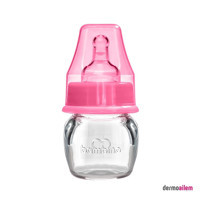 Bambino Silikon Yenidoğan Yavaş Akışlı 0-6 Ay Desenli Pembe Biberon 30 ml