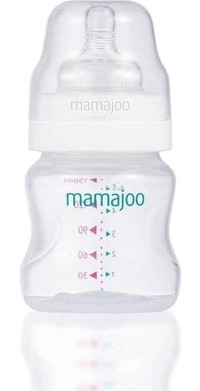 Mamajoo Silikon Gaz Yapmayan Antikolik Yenidoğan Yavaş Akışlı 0+ Ay Şeffaf Biberon 150 ml