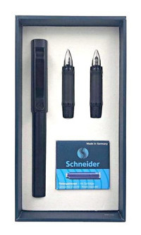 Schneider Hediye Seti Base Metalik Siyah Dolma Kalem