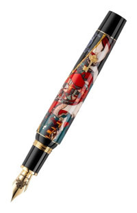 Montegrappa Bijo-To-Yaju Altın Kaplama Som Gümüş Dolma Kalem