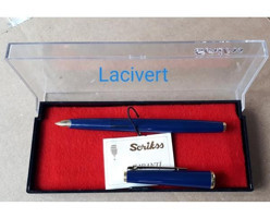 Scrikss 85 Nostaljik Seri Yarı Gizli Çelikuç Lacivert Dolma Kalem