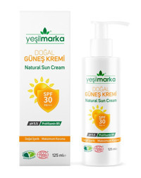 Lilien Cosmetics Nutural Sun 50 Faktör Tüm Ciltler İçin Leke Karşıtı Nemlendirici Yağsız Suya Dayanıklı Yüz ve Vücut Güneş Kremi 125 ml