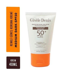Gisele Denis Renkli 50 Faktör Tüm Ciltler İçin Nemlendirici Kapatıcılı Suya Dayanıklı Yüz ve Vücut Güneş Kremi 50 ml