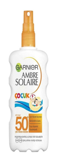 Garnier Ambre Solaıre 50 Faktör Tüm Ciltler İçin Nemlendirici Suya Dayanıklı Yüz Güneş Kremi 200 ml