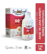 Soul N Sand Pigmenta 50 Faktör Tüm Ciltler İçin Leke Karşıtı Nemlendirici Suya Dayanıklı Yüz Güneş Kremi 110 ml