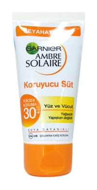 Garnier 30 Faktör Tüm Ciltler İçin Leke Karşıtı Nemlendirici Yağsız Suya Dayanıklı Yüz ve Vücut Güneş Kremi 50 ml