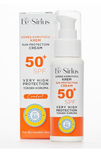 Le Sirius 50 Faktör Tüm Ciltler İçin Leke Karşıtı Nemlendirici Suya Dayanıklı Yüz Güneş Kremi 60 ml