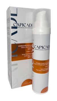 Capicade For Oily Skin 50 Faktör Tüm Ciltler İçin Nemlendirici Suya Dayanıklı Yüz Güneş Kremi 50 ml