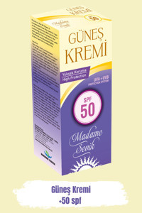 Madame Sevik 50 Faktör Tüm Ciltler İçin Nemlendirici Suya Dayanıklı Yüz Güneş Kremi 50 ml