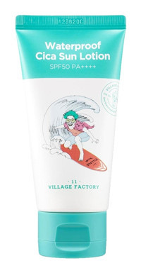 Village 11 Factory Sun 50 Faktör Tüm Ciltler İçin Leke Karşıtı Nemlendirici Yağsız Suya Dayanıklı Yüz ve Vücut Güneş Losyonu 50 ml