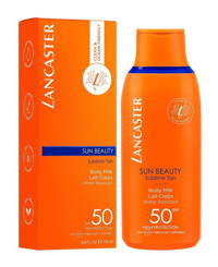 Lancaster Sun Beauty 50 Faktör Tüm Ciltler İçin Nemlendirici Aydınlatıcı Suya Dayanıklı Yüz Güneş Sütü 175 ml