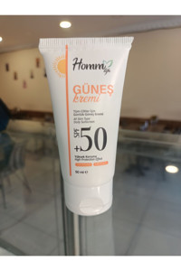 Homm Bitkisel 50 Faktör Tüm Ciltler İçin Nemlendirici Suya Dayanıklı Yüz Güneş Kremi 50 ml