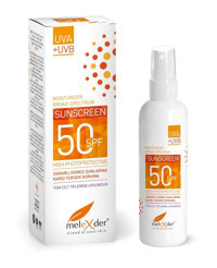 Melexder 50 Faktör Tüm Ciltler İçin Nemlendirici Suya Dayanıklı Yüz Güneş Kremi 100 ml