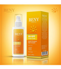 Beny 50 Faktör Tüm Ciltler İçin Leke Karşıtı Nemlendirici Yağsız Suya Dayanıklı Yüz ve Vücut Güneş Kremi 100 ml