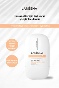 Lanbena Niacinamide 50 Faktör Tüm Ciltler İçin Nemlendirici Suya Dayanıklı Yüz Güneş Kremi 50 ml
