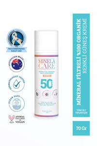 Minela Care Renkli 50 Faktör Tüm Ciltler İçin Nemlendirici Kapatıcılı Suya Dayanıklı Yüz ve Vücut Güneş Kremi 50 ml