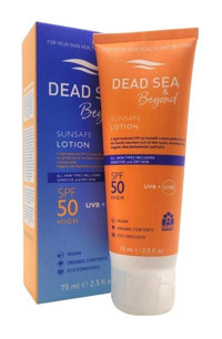 Dead Sea & Beyond 50 Faktör Tüm Ciltler İçin Nemlendirici Suya Dayanıklı Yüz Güneş Losyonu 75 ml