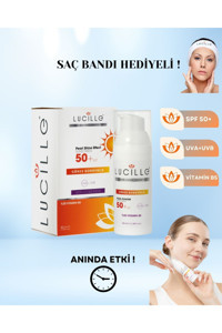 Lucille Beauty 50 Faktör Tüm Ciltler İçin Nemlendirici Suya Dayanıklı Yüz Güneş Kremi 50 ml