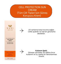 Nani Skin Care Sun Cream 50 Faktör Tüm Ciltler İçin Leke Karşıtı Nemlendirici Yağsız Suya Dayanıklı Yüz ve Vücut Güneş Kremi 50 ml