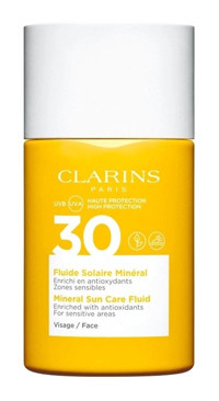 Clarins Mineral Sun Care Fluid 30 Faktör Tüm Ciltler İçin Nemlendirici Suya Dayanıklı Yüz Güneş Kremi 30 ml