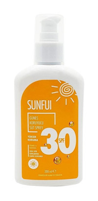 Sunfui 30 Faktör Tüm Ciltler İçin Nemlendirici Suya Dayanıklı Yüz ve Vücut Güneş Kremi 200 ml