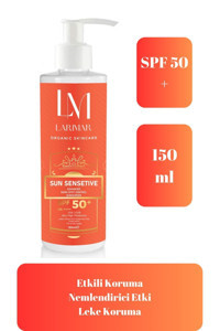 Larimar 50 Faktör Tüm Ciltler İçin Nemlendirici Suya Dayanıklı Yüz Güneş Kremi 150 ml