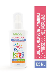 L'Roux Health & Beauty Health & Beauty 50 Faktör Tüm Ciltler İçin Nemlendirici Suya Dayanıklı Yüz Güneş Kremi 125 ml