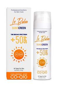 Le Balvo Protecting 50 Faktör Tüm Ciltler İçin Leke Karşıtı Nemlendirici Yağsız Suya Dayanıklı Yüz ve Vücut Güneş Kremi 50 ml