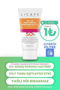 Licape 50 Faktör Tüm Ciltler İçin Leke Karşıtı Nemlendirici Yağsız Suya Dayanıklı Yüz ve Vücut Güneş Kremi 40 ml