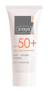 Ziaja Anti Aging 50 Faktör Tüm Ciltler İçin Leke Karşıtı Nemlendirici Yağsız Suya Dayanıklı Yüz Güneş Kremi 50 ml