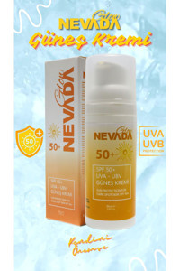 Glow Nevada 50 Faktör Tüm Ciltler İçin Leke Karşıtı Nemlendirici Yağsız Suya Dayanıklı Yüz ve Vücut Güneş Kremi 50 ml