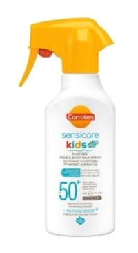 Carroten Kids 50 Faktör Tüm Ciltler İçin Leke Karşıtı Nemlendirici Yağsız Suya Dayanıklı Yüz Güneş Sütü 300 ml