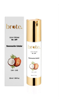 Brote 50 Faktör Tüm Ciltler İçin Nemlendirici Suya Dayanıklı Yüz Güneş Kremi 50 ml