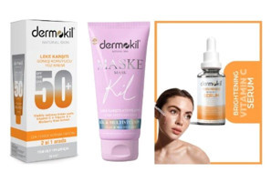 Dermokil 50 Faktör Tüm Ciltler İçin Leke Karşıtı Nemlendirici Suya Dayanıklı Yüz Güneş Kremi 30 ml