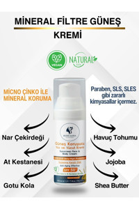 Berrali̇na Doğal Bakim Ürünleri̇ 50 Faktör Tüm Ciltler İçin Leke Karşıtı Nemlendirici Yağsız Suya Dayanıklı Yüz Güneş Kremi 50 ml
