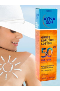 Ayna Sun 50 Faktör Tüm Ciltler İçin Nemlendirici Suya Dayanıklı Yüz Güneş Losyonu 100 ml