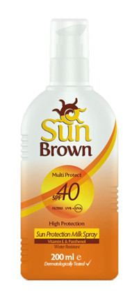 Sun Brown 40 Faktör Tüm Ciltler İçin Nemlendirici Suya Dayanıklı Yüz ve Vücut Güneş Kremi 200 ml
