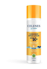 Celenes 50 Faktör Tüm Ciltler İçin Nemlendirici Suya Dayanıklı Yüz Güneş Losyonu 150 ml