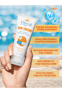 Misyul 50 Faktör Tüm Ciltler İçin Leke Karşıtı Nemlendirici Suya Dayanıklı Yüz ve Vücut Güneş Kremi 50 ml