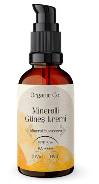Organic Co 30 Faktör Tüm Ciltler İçin Nemlendirici Suya Dayanıklı Yüz Güneş Kremi 50 ml