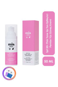 Mia Klinika Pink Tone Up Renkli 50 Faktör Tüm Ciltler İçin Nemlendirici Kapatıcılı Suya Dayanıklı Yüz ve Vücut Güneş Kremi 50 ml