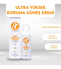Ec Cosmetics Anti Aging 50 Faktör Tüm Ciltler İçin Leke Karşıtı Nemlendirici Yağsız Suya Dayanıklı Yüz ve Vücut Güneş Kremi 50 ml