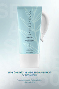 Skin Sensual 50 Faktör Tüm Ciltler İçin Leke Karşıtı Nemlendirici Suya Dayanıklı Yüz Güneş Kremi 50 ml