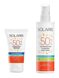 Solaris 50 Faktör Tüm Ciltler İçin Nemlendirici Suya Dayanıklı Yüz Güneş Kremi 200 ml